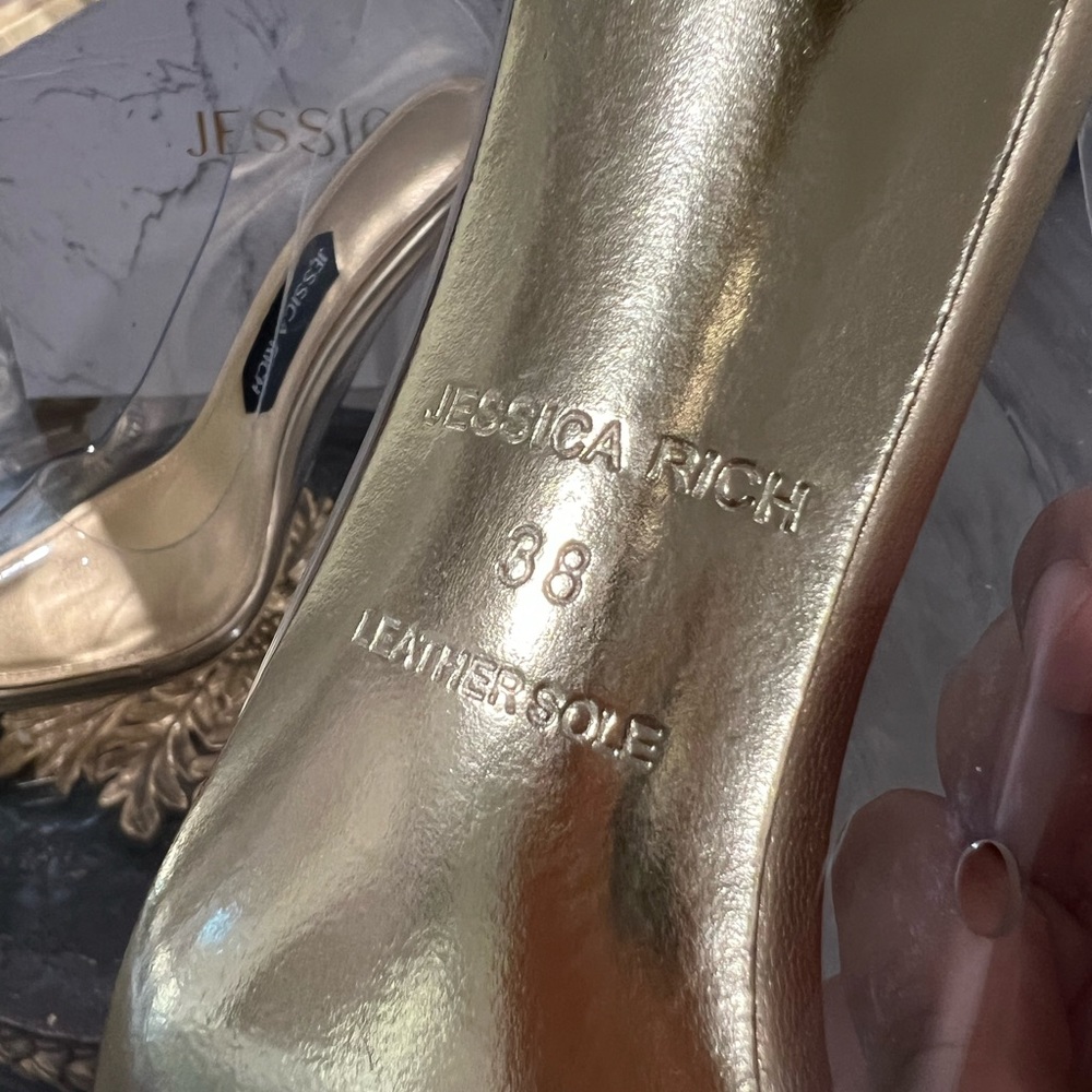 JESSICA RICH Gold/Clear pumps 🌷 - Picture 8 of 10
